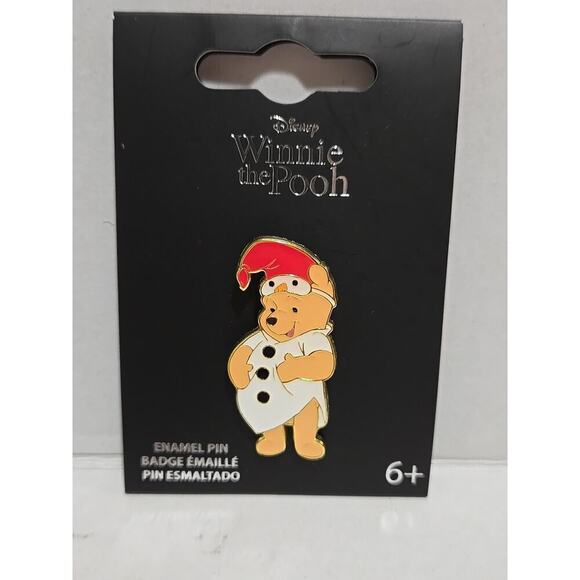 Loungefly Disney Winnie the Pooh Snowman Pajamas Pooh Bear Enamel Pin - NEW - Picture 1 of 5